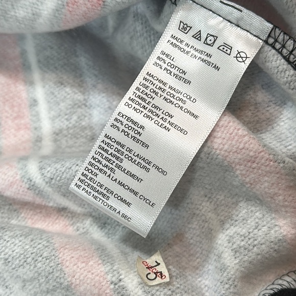 Urban Outfitters Small Vertical Striped Hoodie sweatshirt Red Blue Y2K 90s vibes - Picture 9 of 12